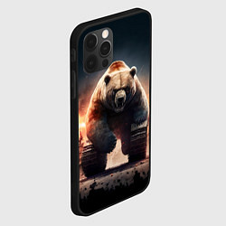 Чехол для iPhone 12 Pro Max Медведь-танк, цвет: 3D-черный — фото 2