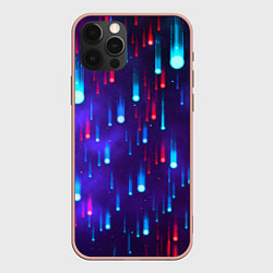 Чехол для iPhone 12 Pro Max Neon rain, цвет: 3D-светло-розовый