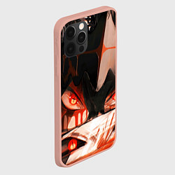 Чехол для iPhone 12 Pro Max Аста и его демон - Черный клевер, цвет: 3D-светло-розовый — фото 2