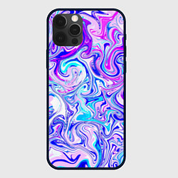 Чехол для iPhone 12 Pro Max Акварельные линии, цвет: 3D-черный