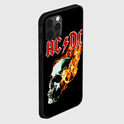 Чехол для iPhone 12 Pro Max AC DC череп, цвет: 3D-черный — фото 2