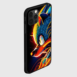 Чехол для iPhone 12 Pro Max Яркий неоновый соник, цвет: 3D-черный — фото 2
