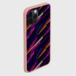 Чехол для iPhone 12 Pro Max Глитч полосы, цвет: 3D-светло-розовый — фото 2