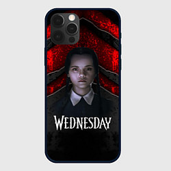 Чехол для iPhone 12 Pro Max Wedneday black and red, цвет: 3D-черный