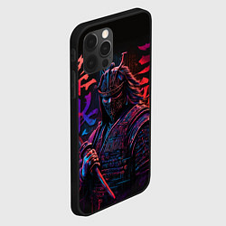 Чехол для iPhone 12 Pro Max Самурай неон, цвет: 3D-черный — фото 2