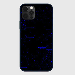 Чехол для iPhone 12 Pro Max Абстрактный цифровой фон, цвет: 3D-черный