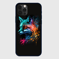 Чехол для iPhone 12 Pro Max Неоновая лисичка, цвет: 3D-черный