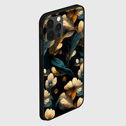 Чехол для iPhone 12 Pro Max Узор цветочный паттерн, цвет: 3D-черный — фото 2