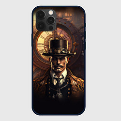 Чехол для iPhone 12 Pro Max Стимпанкмен, цвет: 3D-черный