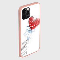 Чехол для iPhone 12 Pro Max Леденец сердечко, цвет: 3D-светло-розовый — фото 2