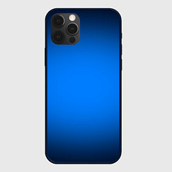 Чехол для iPhone 12 Pro Max Лазурный фон и черная виньетка, цвет: 3D-черный