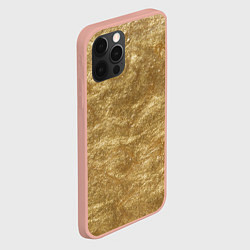 Чехол для iPhone 12 Pro Max Металлический золотой фон, цвет: 3D-светло-розовый — фото 2