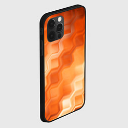 Чехол для iPhone 12 Pro Max Золотисто-оранжевый туманный паттерн, цвет: 3D-черный — фото 2