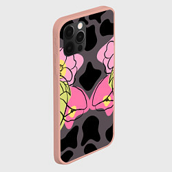Чехол для iPhone 12 Pro Max Леопардовый принт и цветы, цвет: 3D-светло-розовый — фото 2