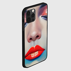 Чехол для iPhone 12 Pro Max Девушка с закрытыми глазами, цвет: 3D-черный — фото 2