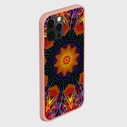 Чехол для iPhone 12 Pro Max Орнамент яркий Мандала, цвет: 3D-светло-розовый — фото 2