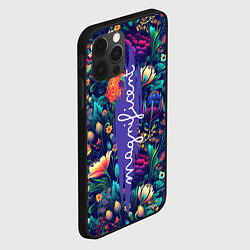 Чехол для iPhone 12 Pro Max Magnificent Великолепная цветы, цвет: 3D-черный — фото 2