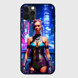 Чехол для iPhone 12 Pro Max Cyberpunk 2077 - neural network, цвет: 3D-черный