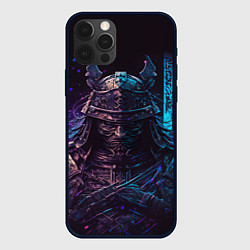 Чехол для iPhone 12 Pro Max Самурай фиолетовый неон, цвет: 3D-черный