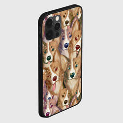 Чехол для iPhone 12 Pro Max Паттерн с корги, цвет: 3D-черный — фото 2