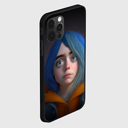 Чехол для iPhone 12 Pro Max Билли Айлиш портрет, цвет: 3D-черный — фото 2