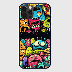 Чехол для iPhone 12 Pro Max Монстры перевертыши, цвет: 3D-черный