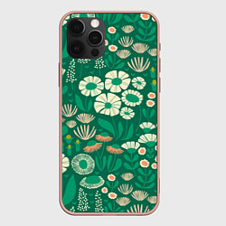 Чехол для iPhone 12 Pro Max Поле цветов, цвет: 3D-светло-розовый