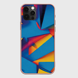 Чехол для iPhone 12 Pro Max Абстракция от Нейросети, цвет: 3D-светло-розовый