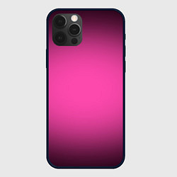 Чехол для iPhone 12 Pro Max Кислотный розовый с градиентом, цвет: 3D-черный