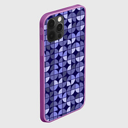 Чехол для iPhone 12 Pro Max Фиолетовая геометрия Ретро паттерн, цвет: 3D-сиреневый — фото 2