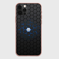 Чехол для iPhone 12 Pro Max Светящаяся ячейка, цвет: 3D-светло-розовый