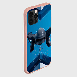 Чехол для iPhone 12 Pro Max PUBG шлем, цвет: 3D-светло-розовый — фото 2