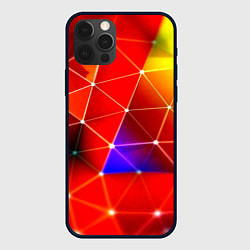 Чехол для iPhone 12 Pro Max Digital triangle abstract, цвет: 3D-черный