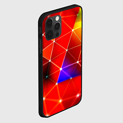 Чехол для iPhone 12 Pro Max Digital triangle abstract, цвет: 3D-черный — фото 2