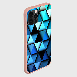 Чехол для iPhone 12 Pro Max Blue triangle, цвет: 3D-светло-розовый — фото 2