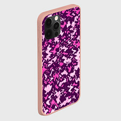 Чехол для iPhone 12 Pro Max Розовый глитч камуфляж, цвет: 3D-светло-розовый — фото 2