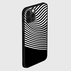 Чехол для iPhone 12 Pro Max Trendy raster pattern, цвет: 3D-черный — фото 2