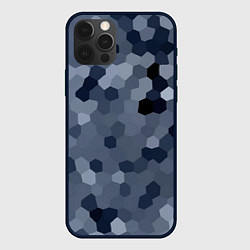 Чехол для iPhone 12 Pro Max Камуфляж из сот, цвет: 3D-черный