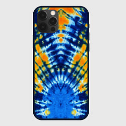 Чехол для iPhone 12 Pro Max Tie dye стиль хиппи, цвет: 3D-черный