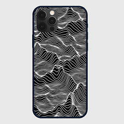 Чехол для iPhone 12 Pro Max Авангардный растровый паттерн, цвет: 3D-черный