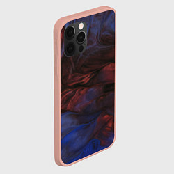 Чехол для iPhone 12 Pro Max Тёмные переливающиеся волны с блёстками, цвет: 3D-светло-розовый — фото 2