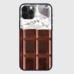 Чехол для iPhone 12 Pro Max Темная плитка шоколада в обертке, цвет: 3D-черный