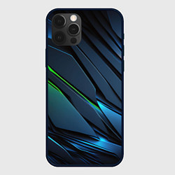 Чехол для iPhone 12 Pro Max Разломленные плиты со светом, цвет: 3D-черный