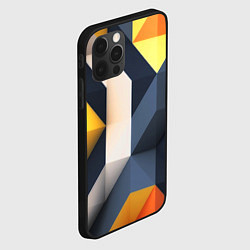 Чехол для iPhone 12 Pro Max Полосы геометрия узор, цвет: 3D-черный — фото 2