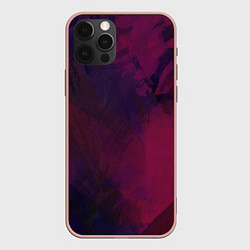 Чехол для iPhone 12 Pro Max Фиолетовый мазок, цвет: 3D-светло-розовый