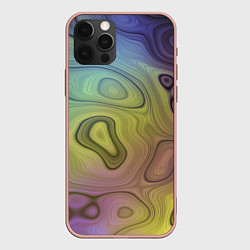 Чехол для iPhone 12 Pro Max Абстрактная жидкость, цвет: 3D-светло-розовый