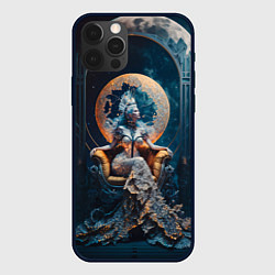 Чехол для iPhone 12 Pro Max Лунная королева - нейросеть, цвет: 3D-черный