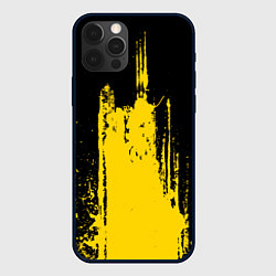 Чехол iPhone 12 Pro Max Фонтан бурлящей желтой краски