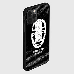 Чехол для iPhone 12 Pro Max Spirited Away с потертостями на темном фоне, цвет: 3D-черный — фото 2