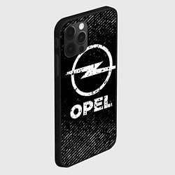 Чехол для iPhone 12 Pro Max Opel с потертостями на темном фоне, цвет: 3D-черный — фото 2
